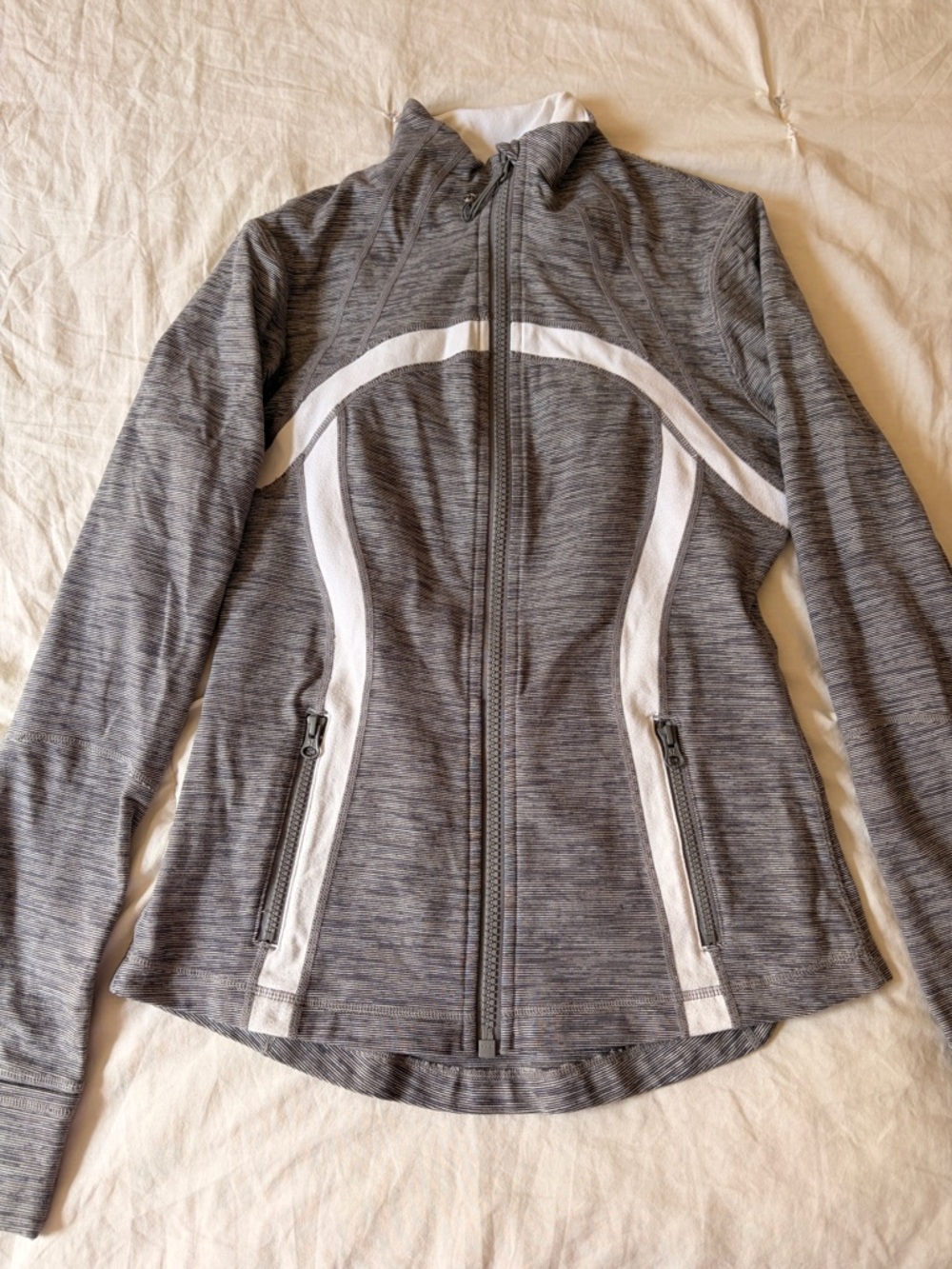 Lululemon Gray and White Define Jacket